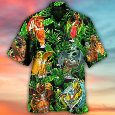 Dragon Drinking Dragon Style - Hawaiian Shirt - Owls Matrix LTD
