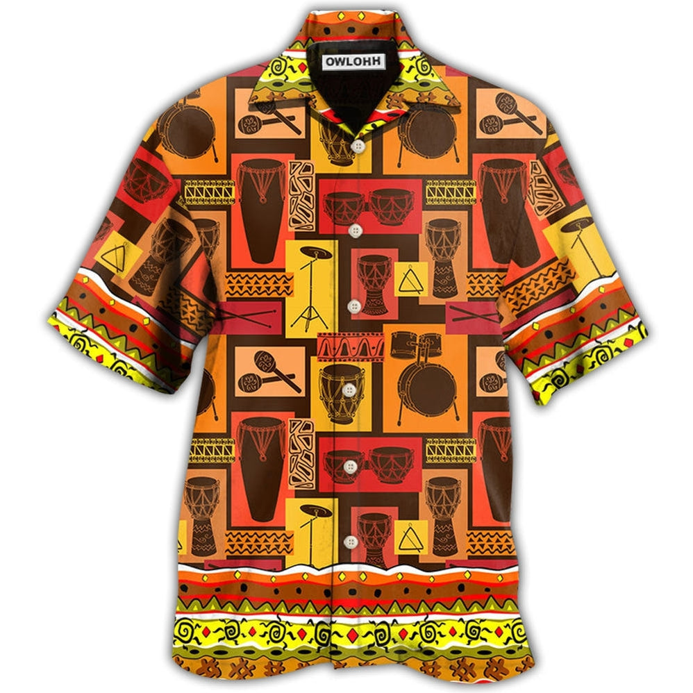 Hawaiian Shirt / Adults / S Drum Symbol Music Lover - Hawaiian Shirt - Owls Matrix LTD