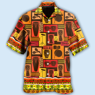 Drum Symbol Music Lover - Hawaiian Shirt - Owls Matrix LTD
