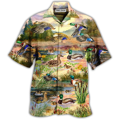 Hawaiian Shirt / Adults / S Duck Love Beautiful Sky - Hawaiian Shirt - Owls Matrix LTD