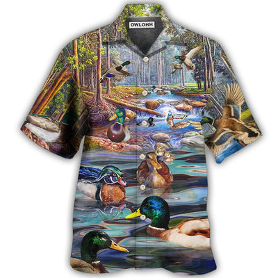 Duck Love Lake And Fly Cool - Hawaiian Shirt - Owls Matrix LTD