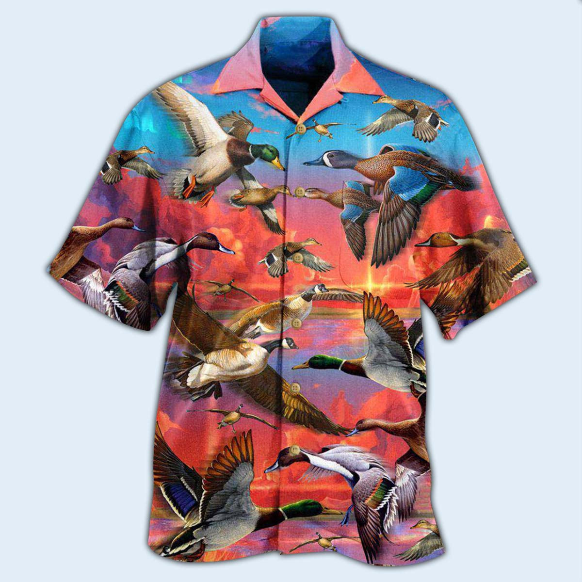 Duck The Soul Ducks Is In The Sky Forever - Hawaiian Shirt - Owls Matrix LTD