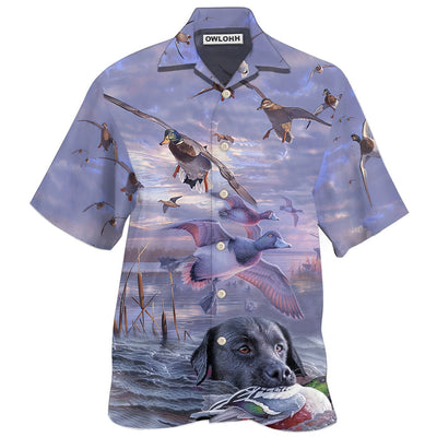 Hawaiian Shirt / Adults / S Duck Hunting Purple Sky - Hawaiian Shirt - Owls Matrix LTD