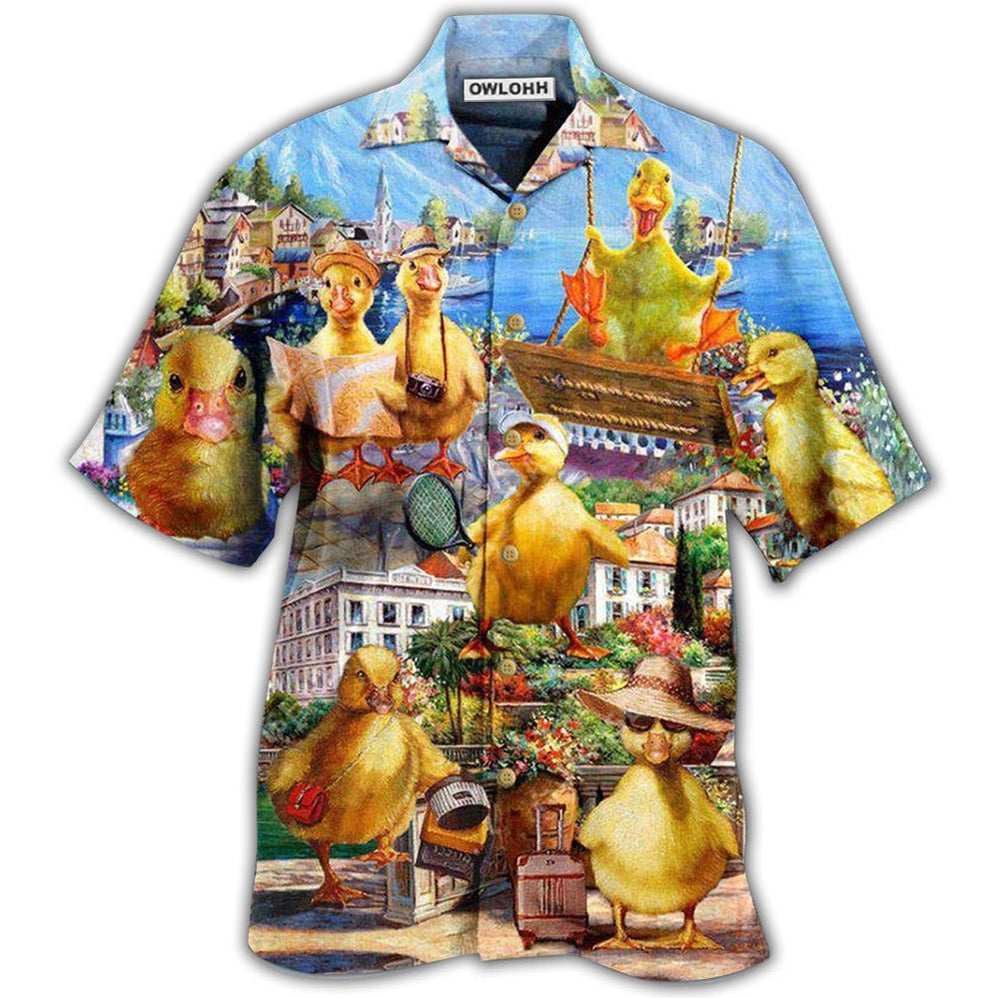 Hawaiian Shirt / Adults / S Duck In An Amazing Adventure - Hawaiian Shirt - Owls Matrix LTD