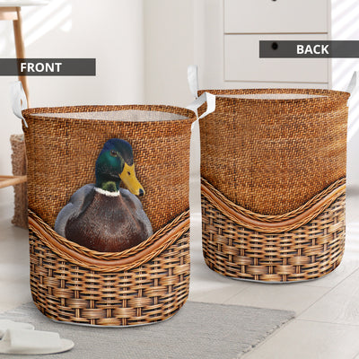 Duck Rattan Teaxture - Laundry Basket - Owls Matrix LTD