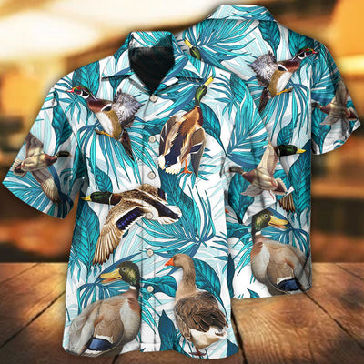 Duck Tropical Leaf Style - Hawaiian Shirt - Owls Matrix LTD