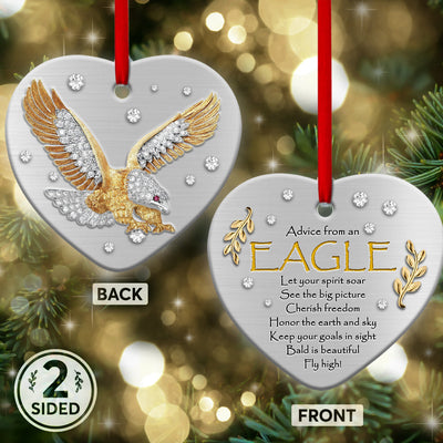 Eagle Advice Classic Style - Heart Ornament - Owls Matrix LTD