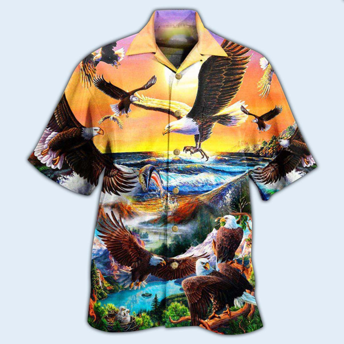 Eagle Spirit Of America Lovely Life - Hawaiian Shirt - Owls Matrix LTD