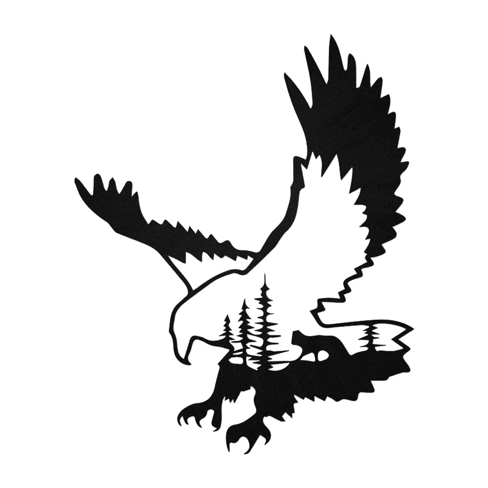 12"x12" Eagle Wild So Nice - Led Light Metal - Owls Matrix LTD
