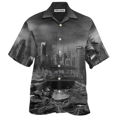 Hawaiian Shirt / Adults / S Earthquake I Survived An Earthquake With Dark Style - Hawaiian Shirt - Owls Matrix LTD