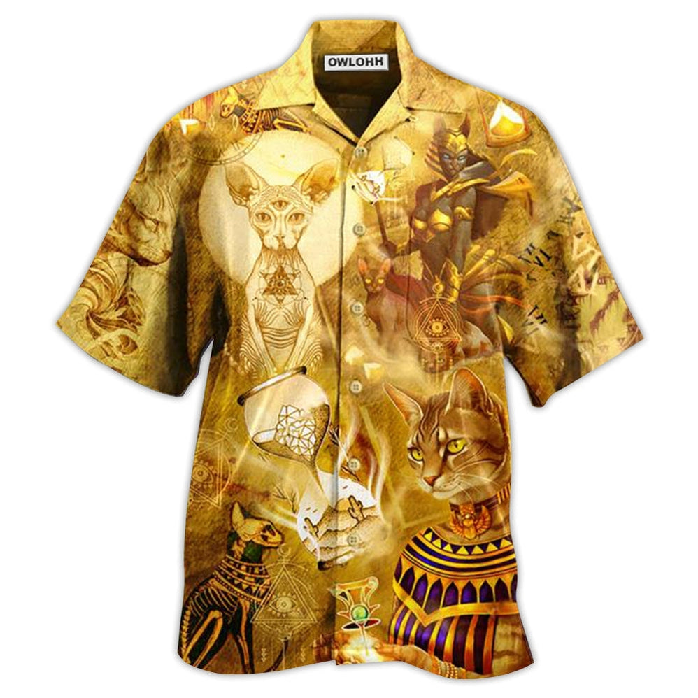 Hawaiian Shirt / Adults / S Egypt Cat Style - Hawaiian Shirt - Owls Matrix LTD