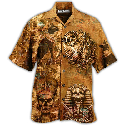 Hawaiian Shirt / Adults / S Egypt Skull - Hawaiian Shirt - Owls Matrix LTD