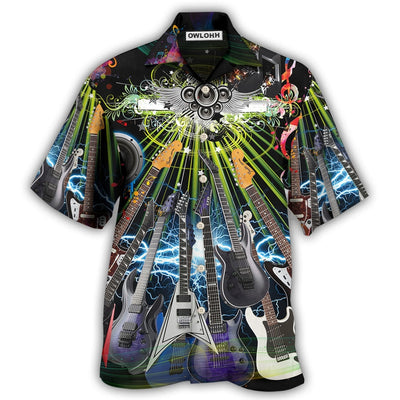 Hawaiian Shirt / Adults / S Guitar Life With Guitar - Hawaiian Shirt - Owls Matrix LTD