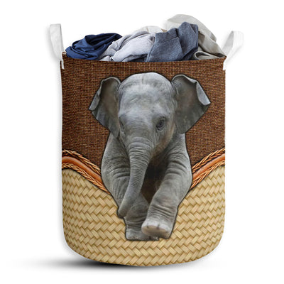 Elephant Fabric Cute Style - Laundry Basket - Owls Matrix LTD