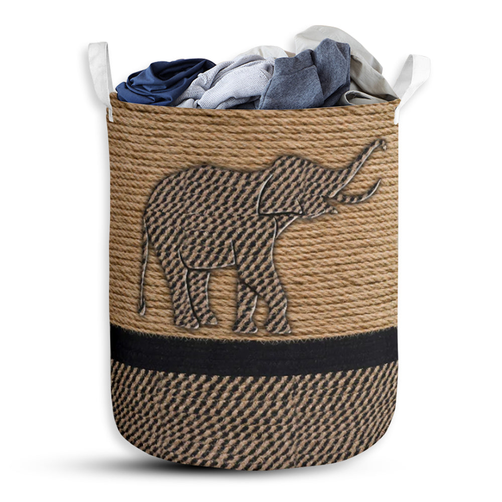 S: 17.72”x13.78” (45x35 cm) Elephant Rope Wallpaper - Laundry Basket - Owls Matrix LTD