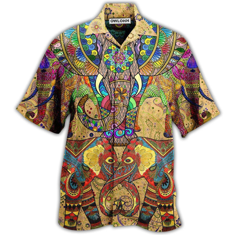 Hawaiian Shirt / Adults / S Elephant The Colorful Vintage - Hawaiian Shirt - Owls Matrix LTD