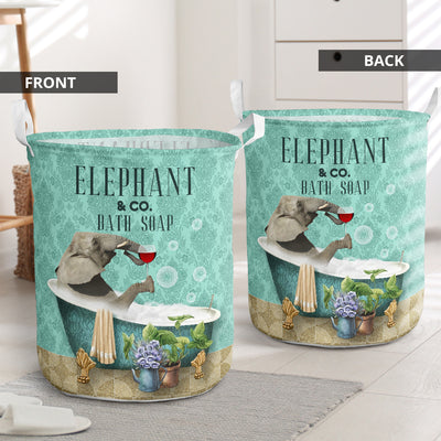 Elephant And Bath Soap - Laundry Basket - Owls Matrix LTD