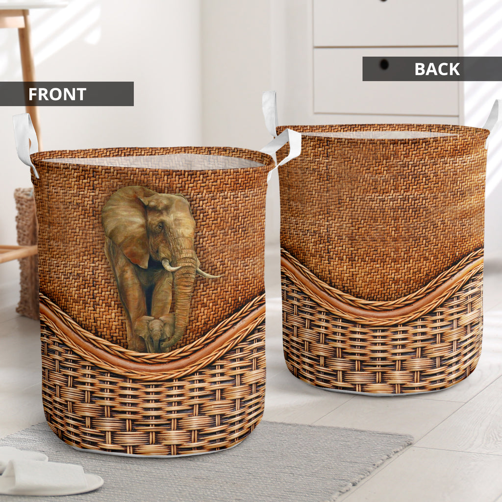 Elephant Rattan Teaxture So Cool So Lovely - Laundry Basket - Owls Matrix LTD