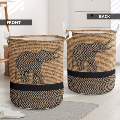 Elephant Rope Wallpaper - Laundry Basket - Owls Matrix LTD