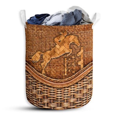 Equestrian Rattan Teaxture - Laundry Basket - Owls Matrix LTD
