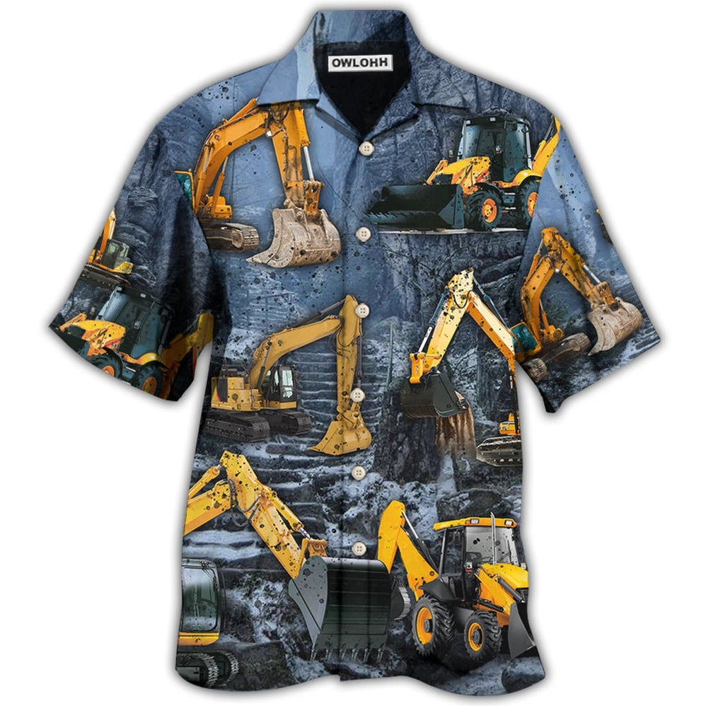 Hawaiian Shirt / Adults / S Excavator Strong Power - Hawaiian Shirt - Owls Matrix LTD