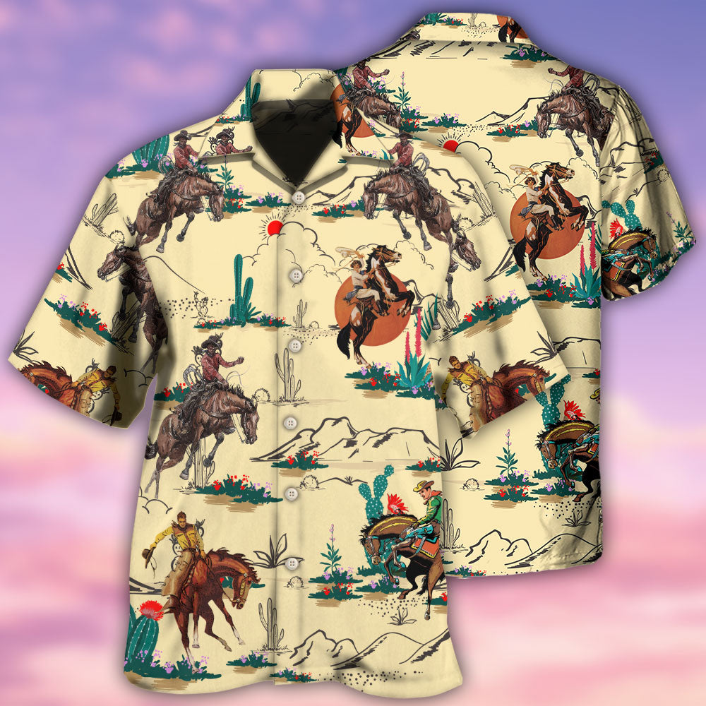 Cowboy Loves Desert Cool - Hawaiian Shirt - Owls Matrix LTD