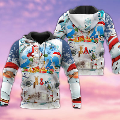 Christmas Have A Sparkling New Year With Snow - Hoodie - Owls Matrix LTD