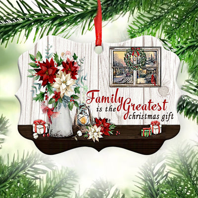 Family Christmas Is The Greatest Christmas - Horizontal Ornament - Owls Matrix LTD