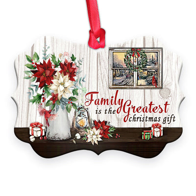 Family Christmas Is The Greatest Christmas - Horizontal Ornament - Owls Matrix LTD