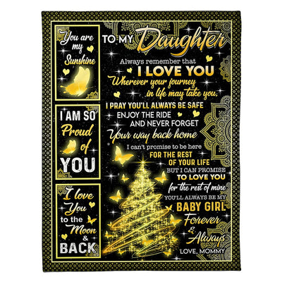 50" x 60" Family I Am So Proud Of You Best Gift For Daughter Christmas - Flannel Blanket - Owls Matrix LTD