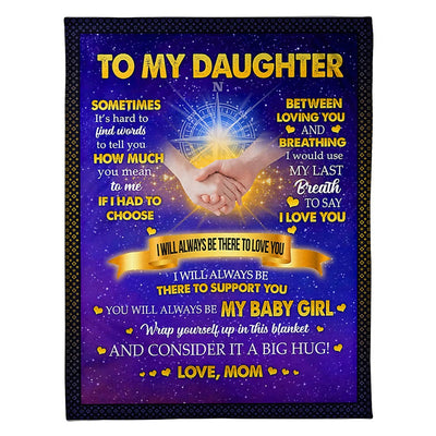 50" x 60" Family It A Big Hug Best Gift For Daughter - Flannel Blanket - Owls Matrix LTD