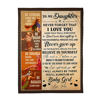 50" x 60" Family Never Forget That I Love You Mom To Daughter - Flannel Blanket - Owls Matrix LTD