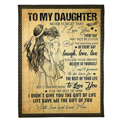 50" x 60" Family The Gift Of Life Best Gift For Daughter - Flannel Blanket - Owls Matrix LTD