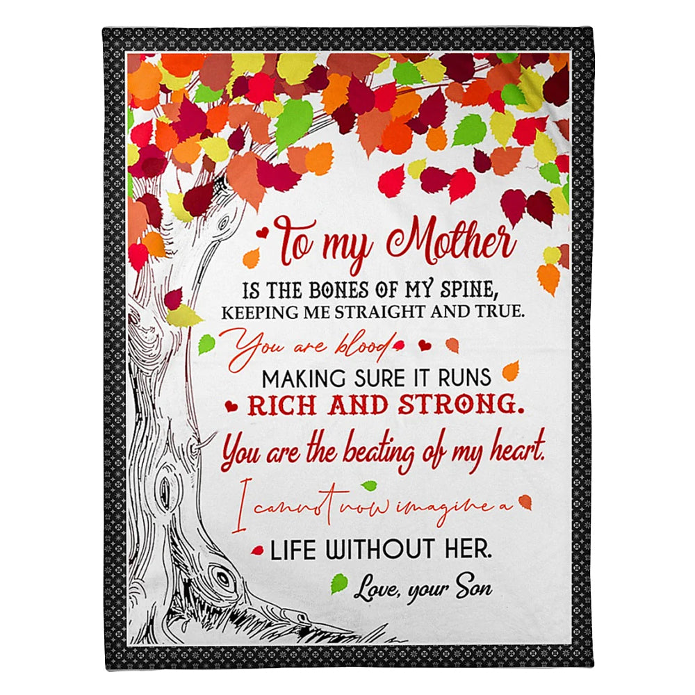 50" x 60" Family To My Loving Mother Rich And Strong - Flannel Blanket - Owls Matrix LTD