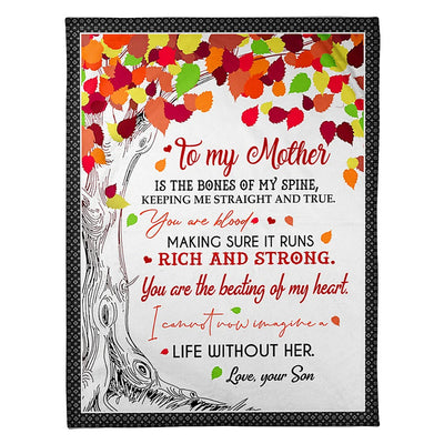 50" x 60" Family To My Loving Mother Rich And Strong - Flannel Blanket - Owls Matrix LTD