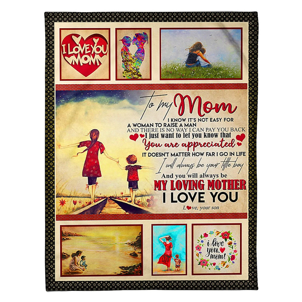 50" x 60" Family To My Mom You Are Appreciated Mother - Flannel Blanket - Owls Matrix LTD