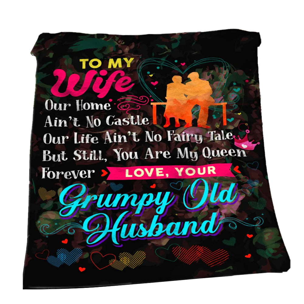 50" x 60" Family To My Wife Husband And Wife Love You My Destiny - Flannel Blanket - Owls Matrix LTD