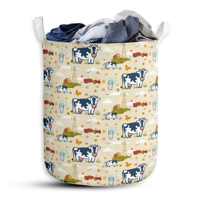 Cow Love My Farm - Laundry Basket - Owls Matrix LTD
