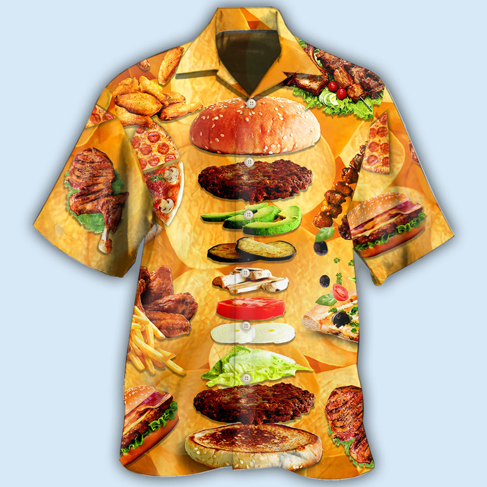 Food Delicious Fast Food - Hawaiian Shirt - Owls Matrix LTD