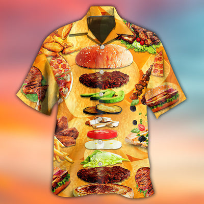 Food Delicious Fast Food - Hawaiian Shirt - Owls Matrix LTD