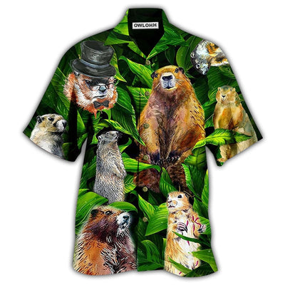 Hawaiian Shirt / Adults / S Ferret Animals LoveLy Dovely Leaves - Hawaiian Shirt - Owls Matrix LTD