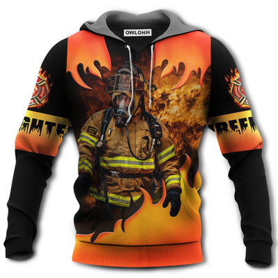 Unisex Hoodie / S Firefighter First In Last Out - Hoodie - Owls Matrix LTD