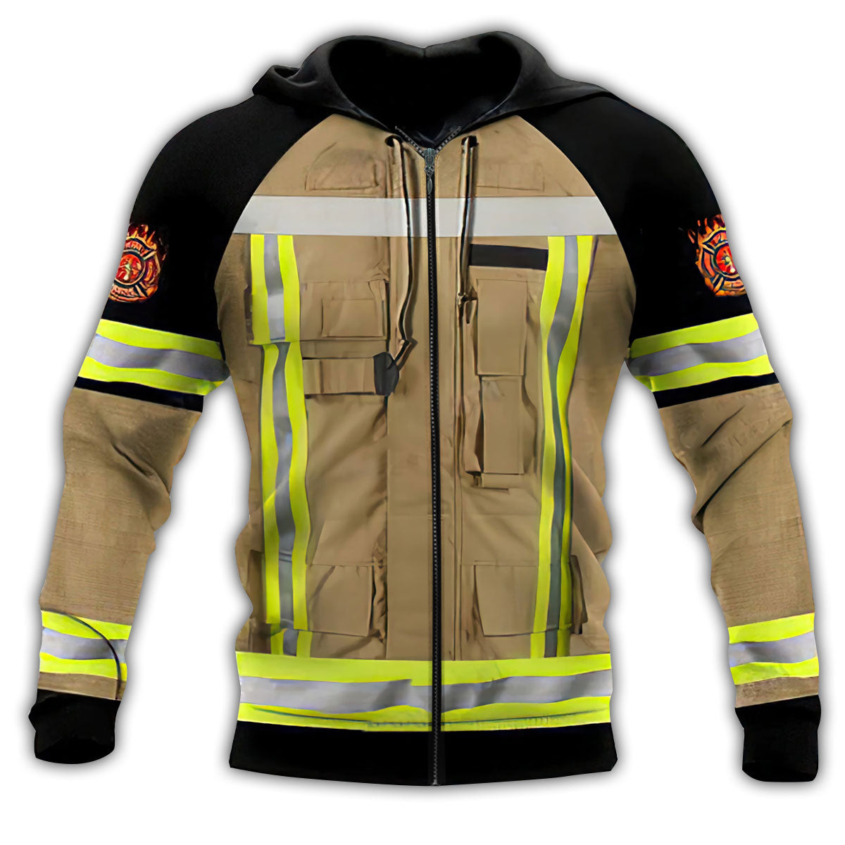 Zip Hoodie / S Firefighter Uniform Personalized - Hoodie - Owls Matrix LTD