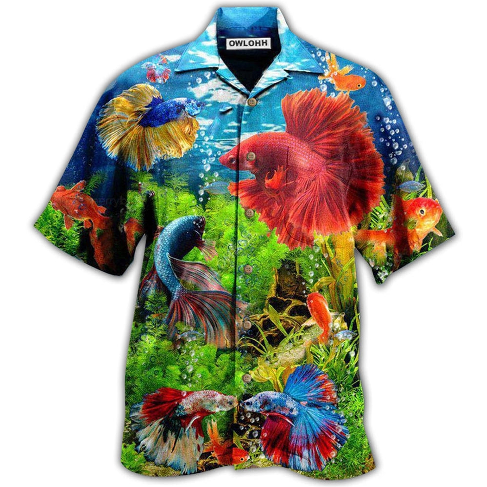 Hawaiian Shirt / Adults / S Fish It's Not Just A Hobby It Is My Treasure Aquarium Fresh - Hawaiian Shirt - Owls Matrix LTD