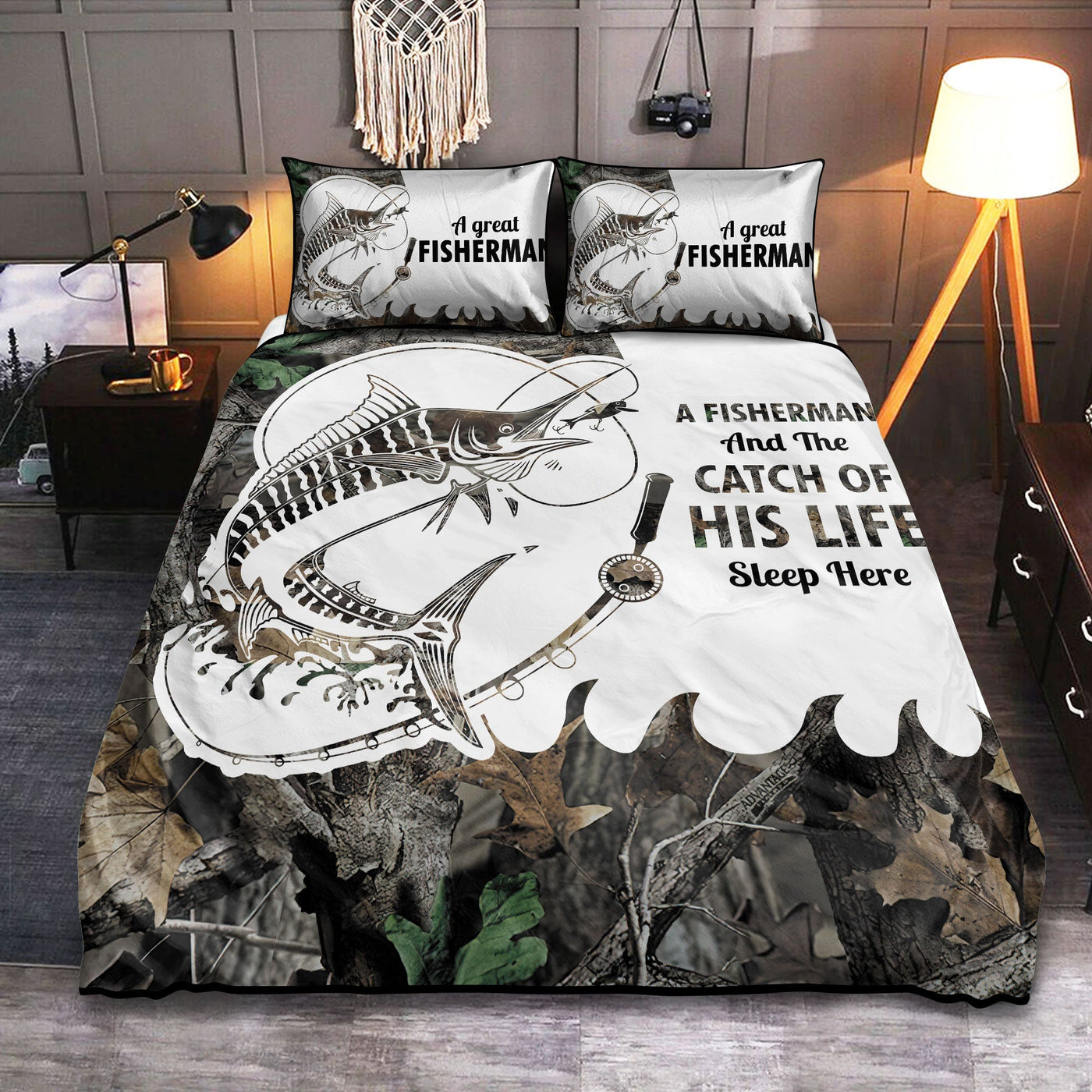 Fishing Couple Great Fisherman And His Best Catch - Bedding Cover - Owls Matrix LTD