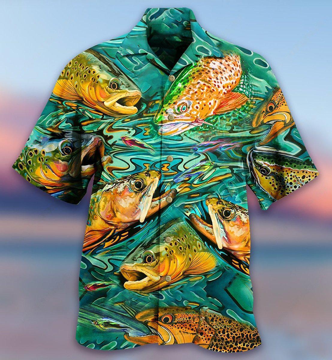 Fishing Fish Lover Water - Hawaiian Shirt - Owls Matrix LTD
