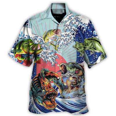 Fishing Is My Life Big Waves - Hawaiian Shirt - Owls Matrix LTD