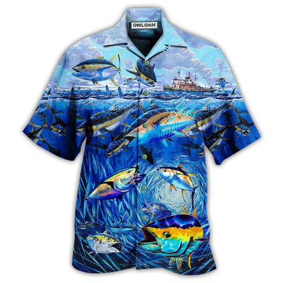 Hawaiian Shirt / Adults / S Fishing Love Fish Love Ocean - Hawaiian Shirt - Owls Matrix LTD