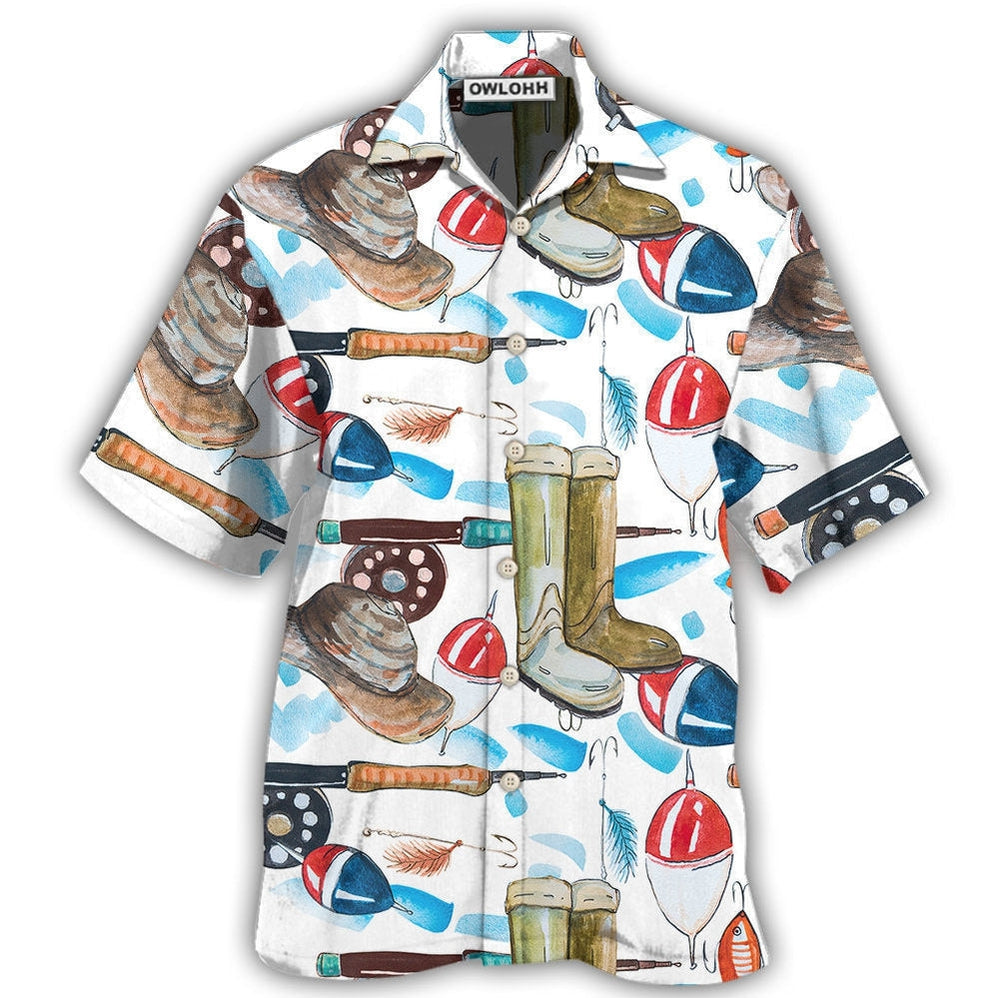 Hawaiian Shirt / Adults / S Fishing Basic Art Style - Hawaiian Shirt - Owls Matrix LTD