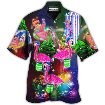 Hawaiian Shirt / Adults / S Flamingo Love Beach Amazing Christmas - Hawaiian Shirt - Owls Matrix LTD